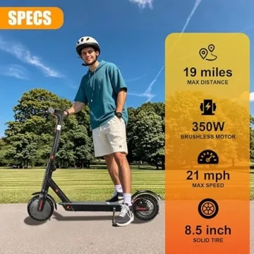 Electric Scooter Adults 19 Mph 350W Foldable E Scooter