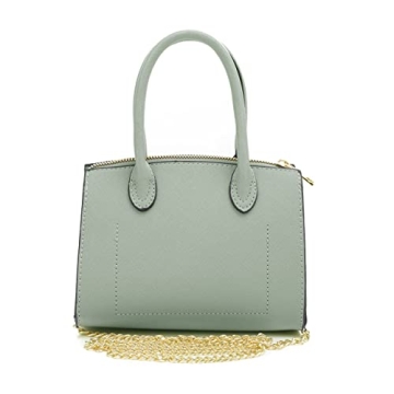 Chic EVVE Women's Mini Satchel Evening Bag with Versatile Chain Strap - PISTACHIO