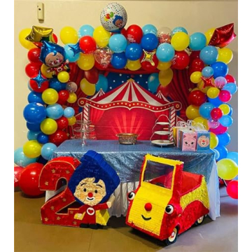 Red Circus Carnival Backdrop for Parties and Photos