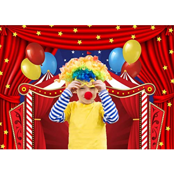 Red Circus Carnival Backdrop for Parties and Photos