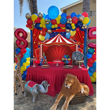Red Circus Carnival Backdrop for Parties and Photos