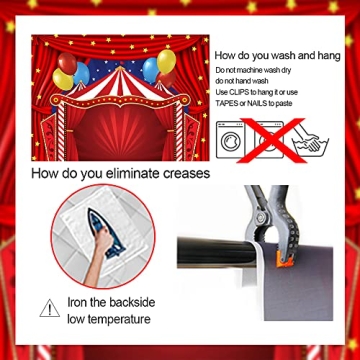 Red Circus Carnival Backdrop for Parties and Photos