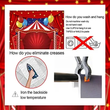 Red Circus Carnival Backdrop for Parties and Photos