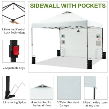 Tunbne Instant Shade Canopy Tent with Portable Case