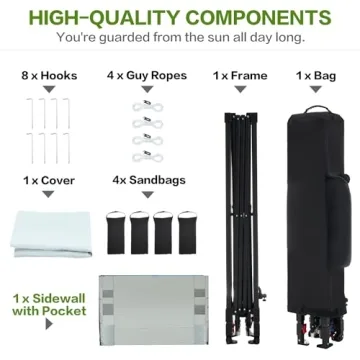 Tunbne Instant Shade Canopy Tent with Portable Case