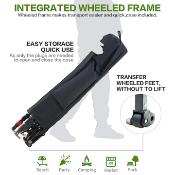 Tunbne Instant Shade Canopy Tent with Portable Case