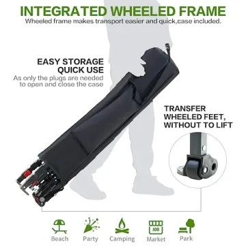 Tunbne Instant Shade Canopy Tent with Portable Case