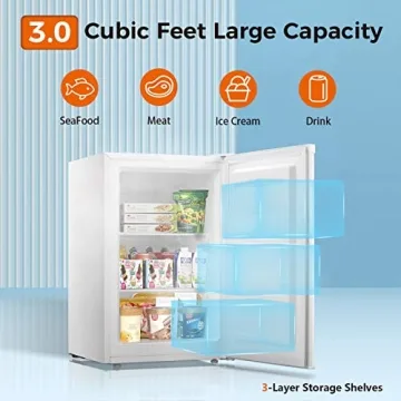 Kismile 3.0 Cu.ft Mini Freezer - Compact Storage Solution