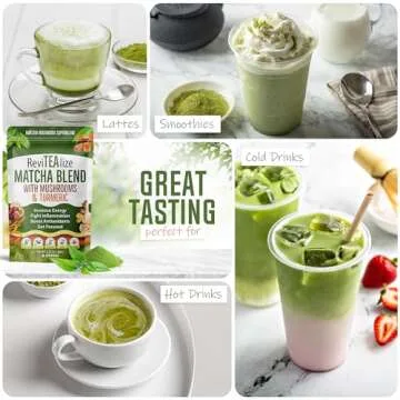 ReviTEAlize Organic Matcha Mushroom Powder - Coffee Alternative