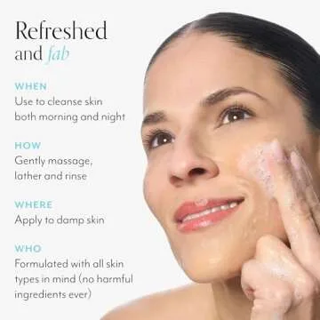 Bliss Fab Foaming 2-In-1 Cleanser and Exfoliator with Bamboo Buffers - 6.4 Fl Oz - Oil-Free Gel Face Wash - Makeup Remover - Vegan & Cruelty Free