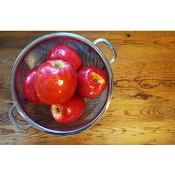 RSVP International Endurance Kitchen Collection Colander Strainer, 3 Quart, Pierced Stainless Steel