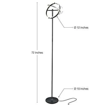 Brightech Halo Split Modern Bright LED Torchiere Floor Lamp for Offices - Dimmable, Tall Standing La...