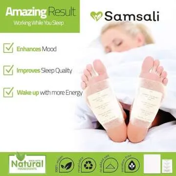 Samsali 20 Bamboo Foot Sleep Patch, Upgraded 2 in 1 Aroma Foot Patches for Better Sleep, Rapid Foot Care, Foot Pads for Women and Men , 20 Pads