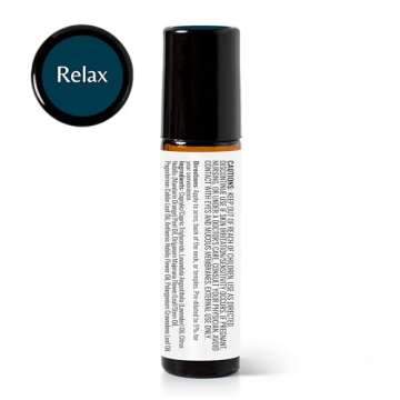 Plant Therapy Relax Essential Oil Blend Pre-Diluted Roll On 10 mL (1/3 oz) 100% Pure, Natural Aromat...