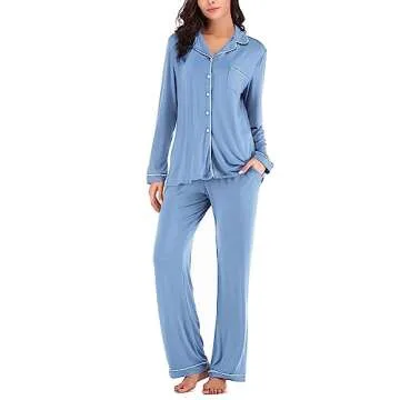 Aamikast Women Button Up Pajama Sets - Perfect for Family Gatherings