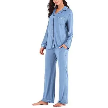 Cozy Aamikast Button Up Pajama Sets for Women