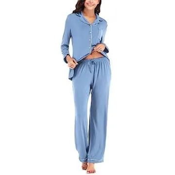 Cozy Aamikast Button Up Pajama Sets for Women