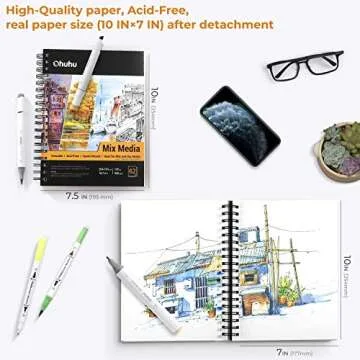 Premium Ohuhu Mixed Media Art Pad - 120LB, 62 Sheets