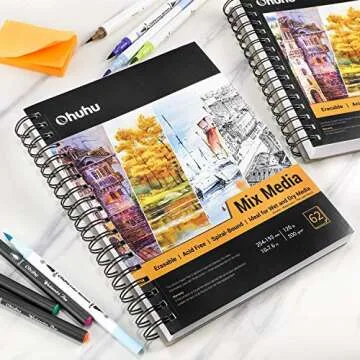 Ohuhu Mixed Media Pad - 10x7.6" High-Quality Paper