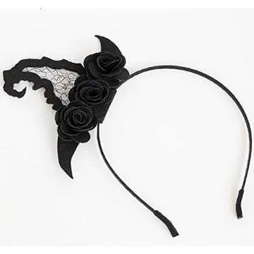 Ellzk Halloween Spider Ghost Pumpkin mini witch hat Hair Hoop Cosplay Devil Headband