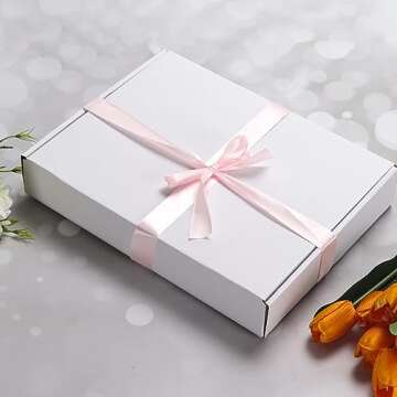 RLAVBL 12x9x2 Shipping Boxes Set of 25, White Corrugated Cardboard Box for Packing, Mailing, Business