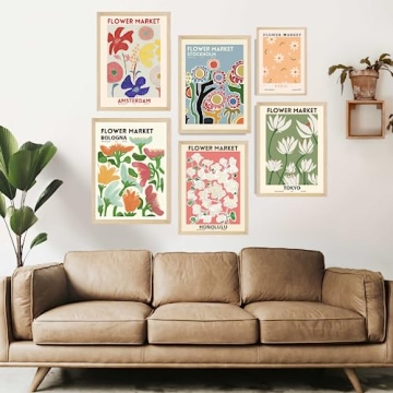 Bluetit Flower Market Canvas Wall Art Posters 8x12 Unframed