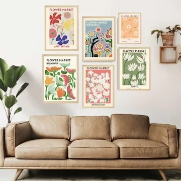 Bluetit Flower Market Canvas Wall Art Posters 8x12 Unframed