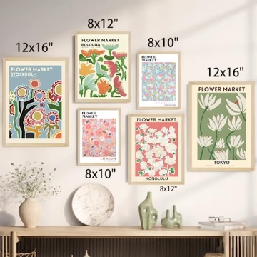 Bluetit Flower Market Canvas Wall Art Posters 8x12 Unframed