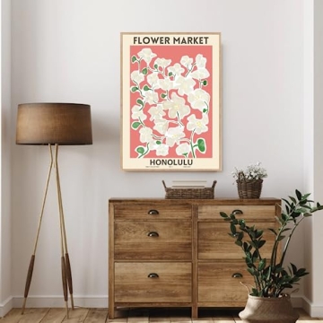 Bluetit Flower Market Canvas Wall Art Posters 8x12 Unframed