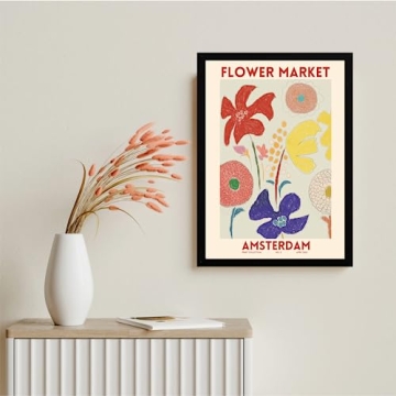 Bluetit Flower Market Canvas Wall Art Posters 8x12 Unframed