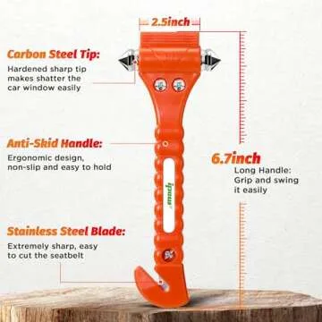 Car Emergency Escape Tools - Safety Hammer & Cutter