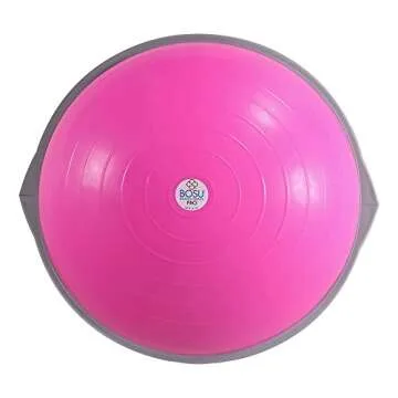 Bosu Pro Balance Board Strength Trainer Ball, Equipment for Home Gym, 26 Inch, Pink