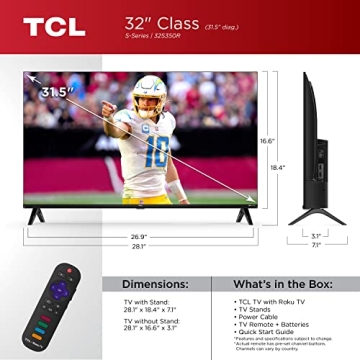 TCL 32S350R 1080p Roku Smart TV Alexa Google Assistant