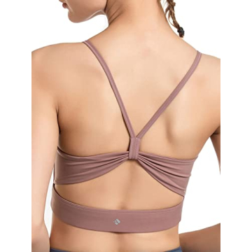 Artdear Strappy Sports Bra - Medium Support, Backless Yoga & Running Bra