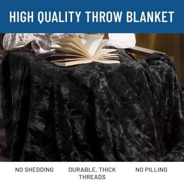 Everlasting Comfort Faux Fur Throw Blanket - Soft, Fluffy, Fuzzy, Plush, Thick, Minky Throws