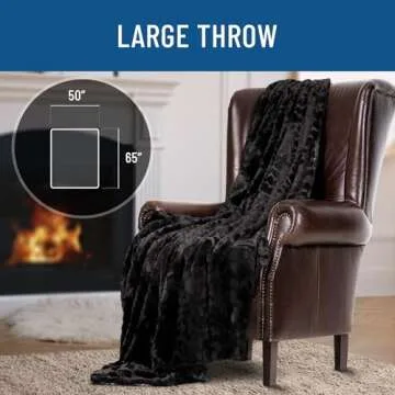 Everlasting Comfort Faux Fur Throw Blanket - Soft, Fluffy, Fuzzy, Plush, Thick, Minky Throws