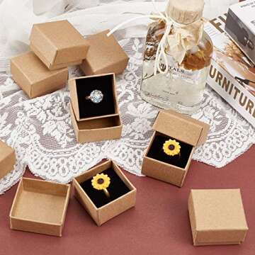 PH PandaHall 48 Pack Valentine Ring Box - Elegant Jewelry Packaging