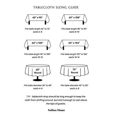 Solino Home Ivory Linen Tablecloth 90" L x 60" W Inch – 100% Pure Linen Classic Hemstitch Tablecloth – Machine Washable Dining Tablecloth for Spring, Holiday Decor