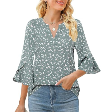 Gaharu Womens 3/4 Sleeve Blouses for Comfort and Style