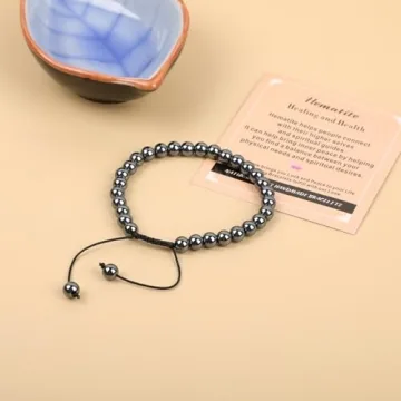 6mm Hematite Handmade Healing Bracelet for All