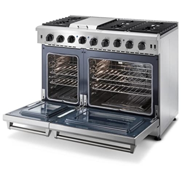 Thor Kitchen 48-Inch Dual Fuel Range - 6 Burners, Double Ovens