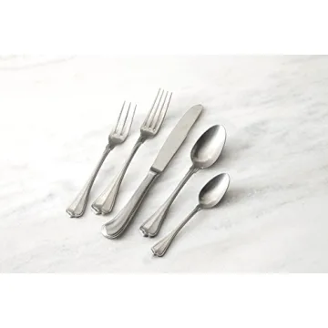 Fortessa San Marco Flatware 20 Piece Antique Silver Set