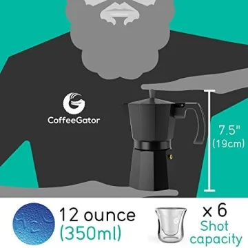 Coffee Gator Moka Pot Stovetop Espresso Maker