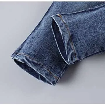 Ritatte Toddler Baby Boys Denim Outfits Short Sleeve Shirts+ Jeans Pants + Scarf 3Pcs Set Kids Casual Summer Clothes 1-6Y(White, 2-3T)