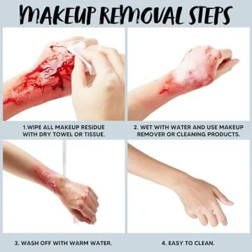 Spooktacular Creations Halloween Fake Blood, 1 oz Faux Blood Makeup, Stage Blood Bottle, Prank Dripping Blood Paint, Washable Fake Blood for Clothes, Zombie, Vampire Blood Make Up