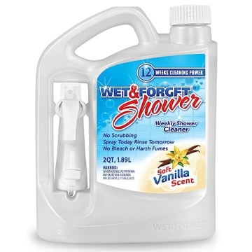 Wet & Forget Shower Cleaner Spray Multi-Surface Weekly Application Requires No Scrubbing, Bleach-Fre...