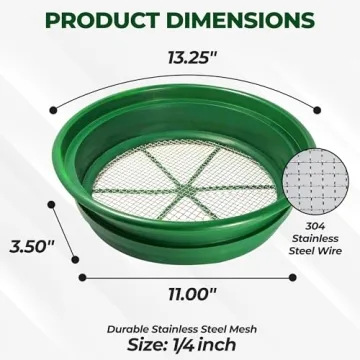 SE Stackable Classifier Gold Prospecting Pan - Green