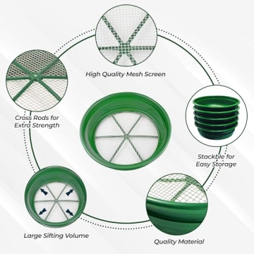 SE Stackable Classifier Gold Prospecting Pan - Green