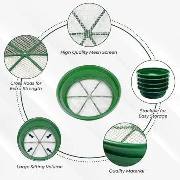 SE Stackable Classifier Gold Prospecting Pan - Green