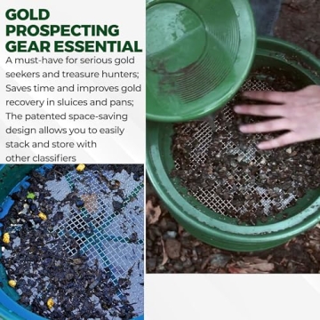SE Stackable Classifier Gold Prospecting Pan - Green
